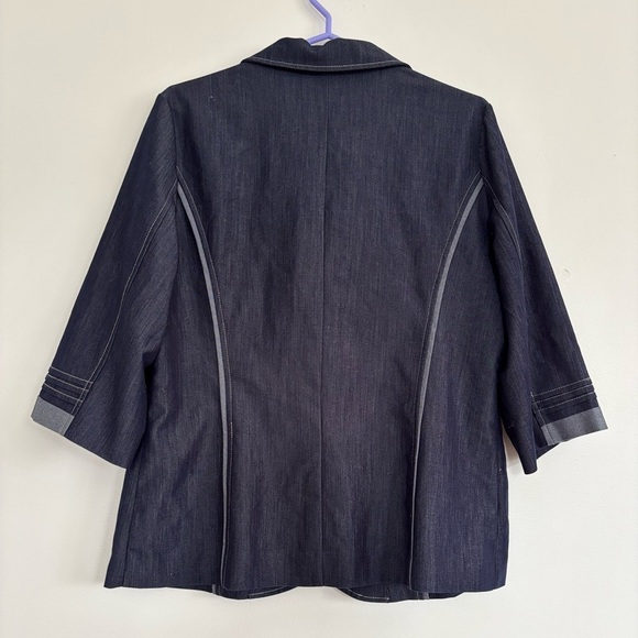 🎉4/30$🎉 Vintage Denim Structured Blazer - Size 13 - Picture 3 of 3